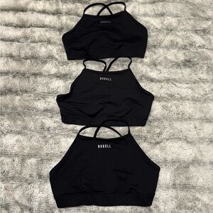 NOBULL Triple Pack Black Sports Bras
